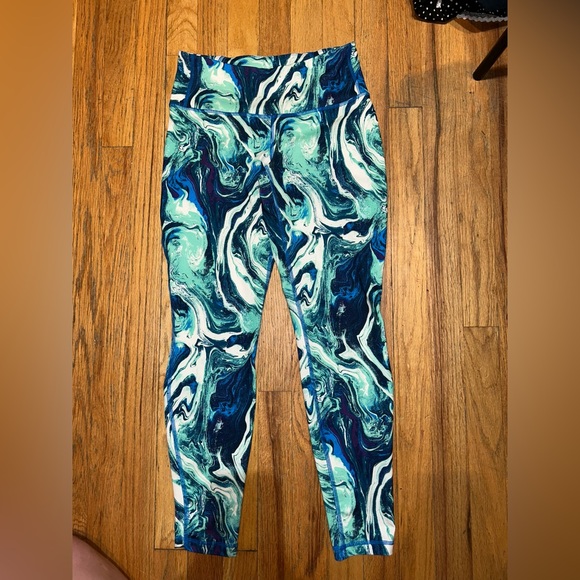 Patagonia Women Centered Leggings Tights Blue Sz S - Picture 2 of 7
